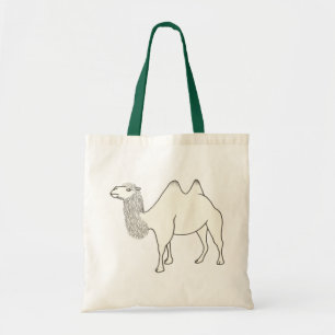 Dibujo de dibujo de un camello, bolsas de lona