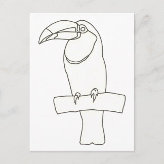 Dibujo de dibujo de un pájaro toscano postales