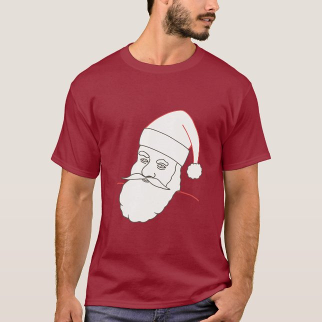 Dibujo de esquema, Santa Claus camisetas (Anverso)