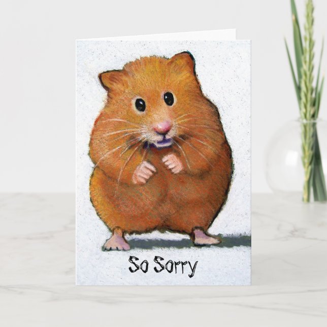 Dibujo de HAMSTER: tarjeta de disculpas (Anverso)