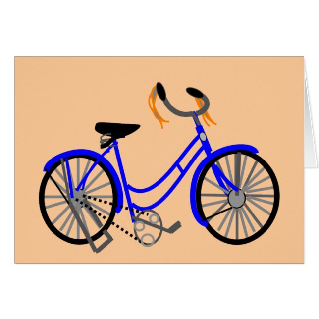 Dibujo de la bicicleta, estilo de los años 50 (Anverso (Horizontal))