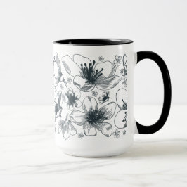 Dibujo de la flor en la taza del campanero
