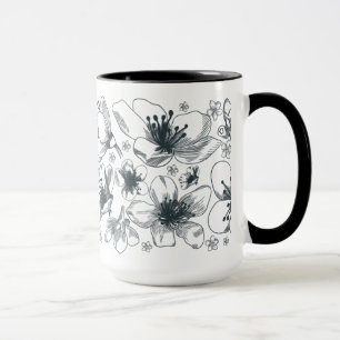 Dibujo de la flor en la taza del campanero