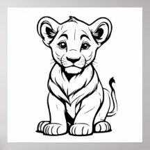 Dibujo de la línea de arte de la cúpula de león bl