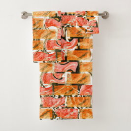 Dibujo de ladrillo con tonos vivos