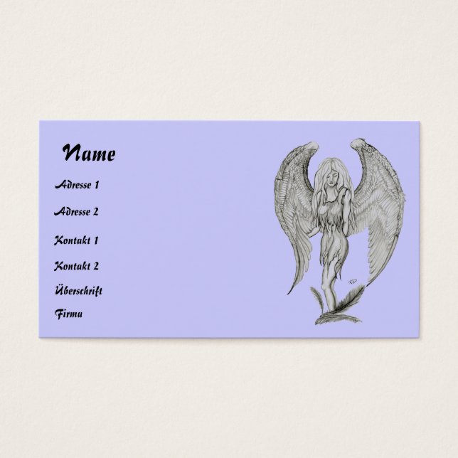 Dibujo de lápiz de ángel (Frente)