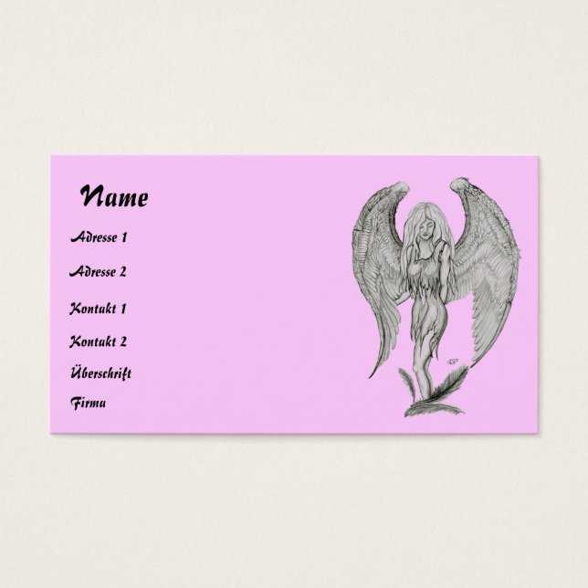 Dibujo de lápiz de ángel (Frente)