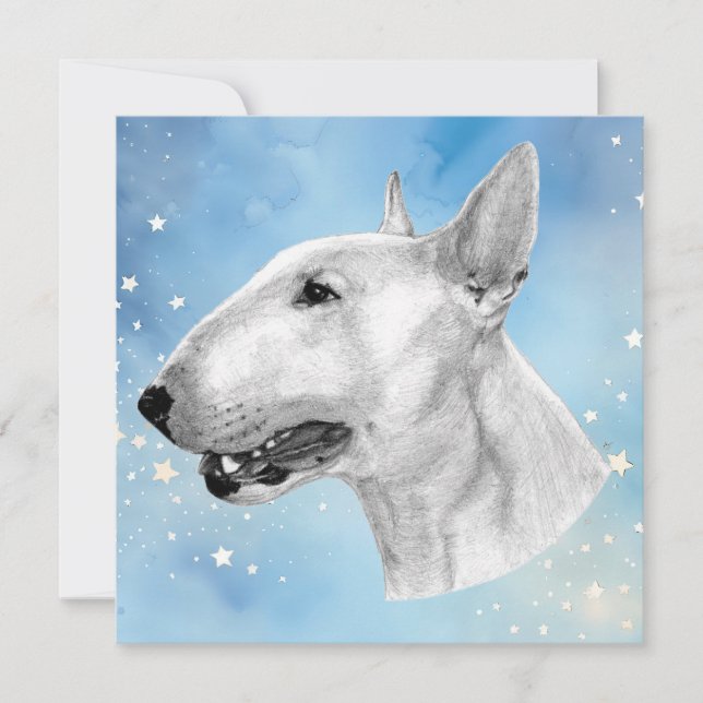 Dibujo de lápiz de Bull Terrier (Anverso)