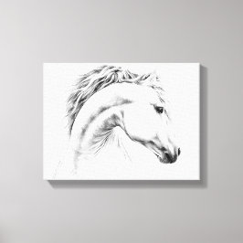 Dibujo de lápiz de retrato de caballo Arte ecuestr