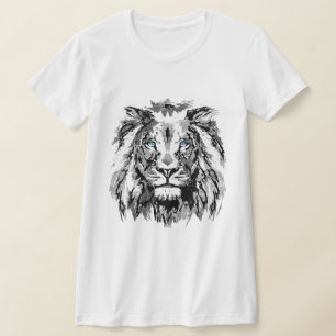 Dibujo de León Gris - Camiseta De Cabeza De León