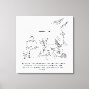 Dibujo de lienzo con él