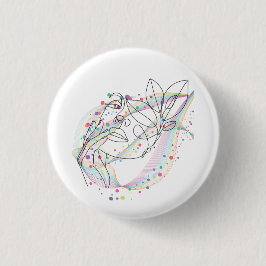 Dibujo de línea de cara insignia/pin/ botón diseño