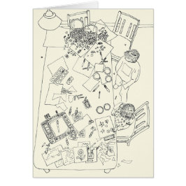 Dibujo de líneas familiares divertidas para niños