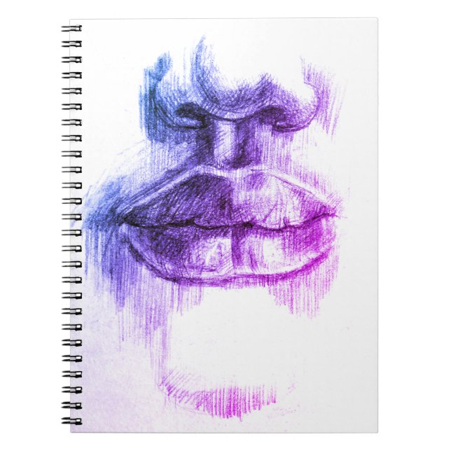 Dibujo de los labios y de la nariz, cuaderno del (Frente)