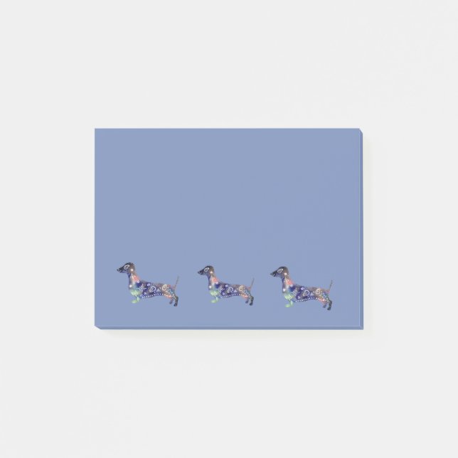 Dibujo de Mandala Dachshund Notas posteriores a la (Anverso)