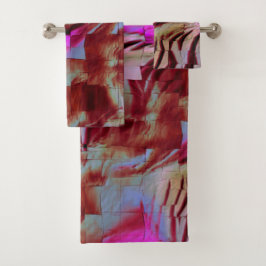 Dibujo de mosaico abstracto de rosa rústico y oxid