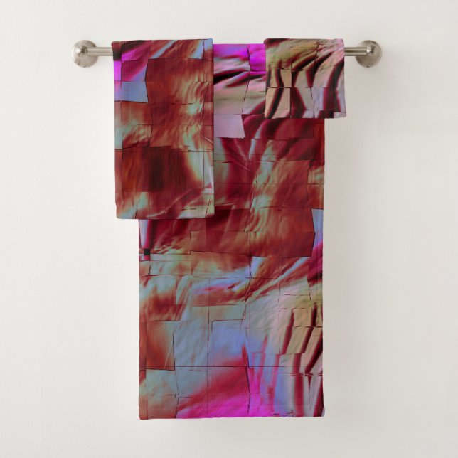 Dibujo de mosaico abstracto de rosa rústico y oxid (In situ)