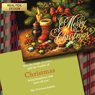 Dibujo de Navidad con Tiza Naturaleza Muerta