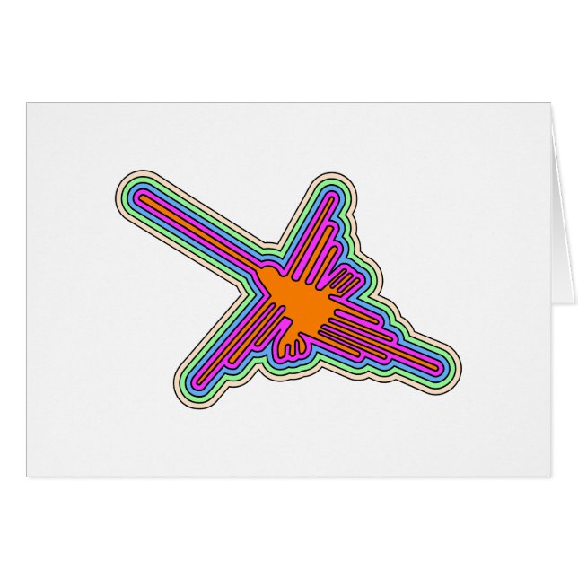 Dibujo de Nazca Hummingbird Perú (Anverso (Horizontal))
