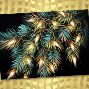 Dibujo de Pastel Duro de Luces de Navidad