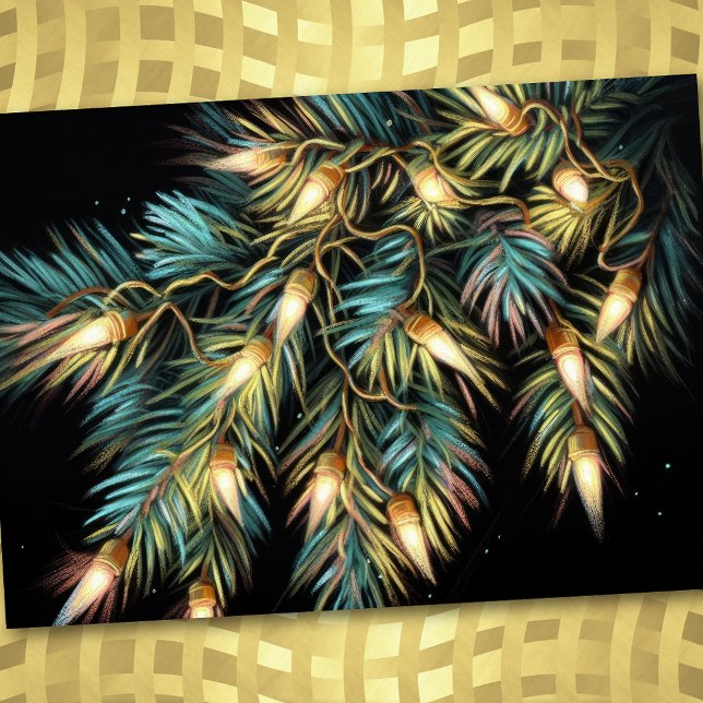 Dibujo de Pastel Duro de Luces de Navidad (Subido por el creador)