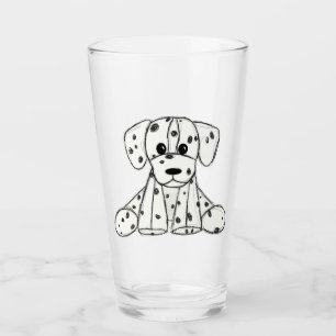 Dibujo de perro de peluche dálmata contorno simple