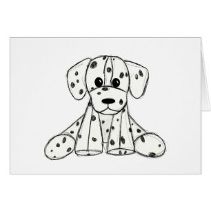 Dibujo de perros rellenos dálmatas esquema simple