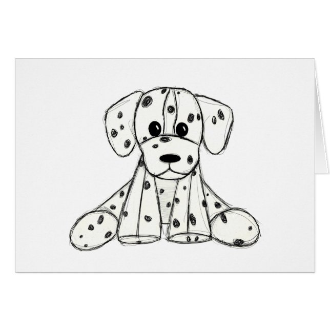 Dibujo de perros rellenos dálmatas esquema simple  (Anverso (Horizontal))