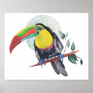 Dibujo de pintura de loros Impresión de la natural
