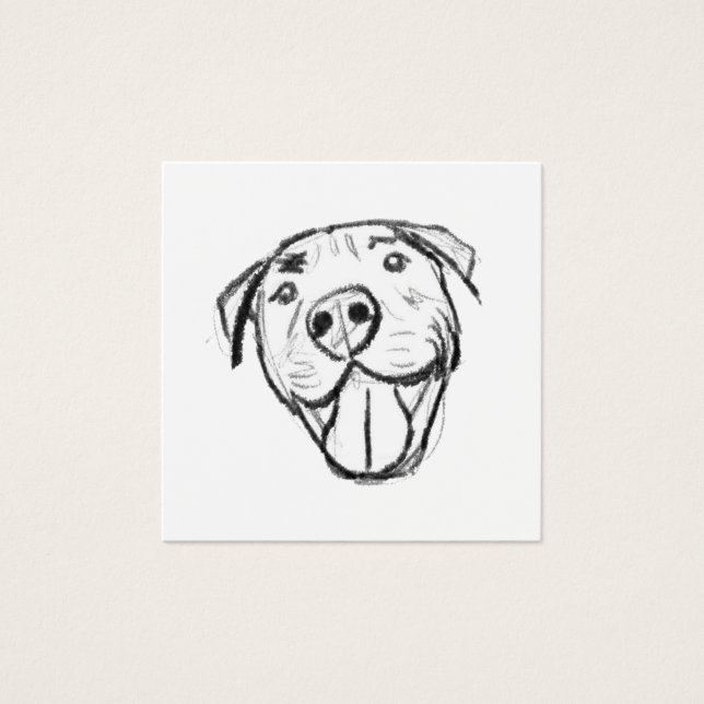 dibujo de pitbull simple amantes de perros blanco  (Anverso)