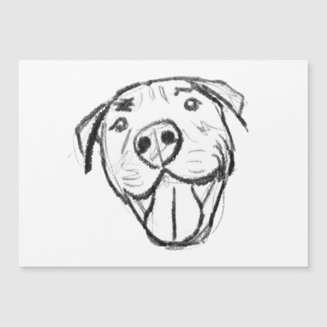 dibujo de pitbull simple amantes de perros blanco  (Anverso)