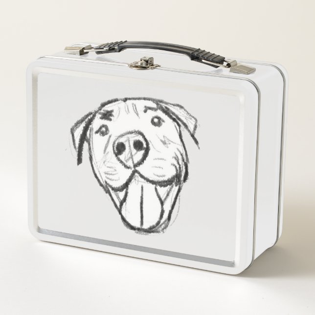 dibujo de pitbull simple amantes de perros blanco  (Anverso)