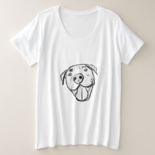 dibujo de pitbull simple amantes de perros blanco