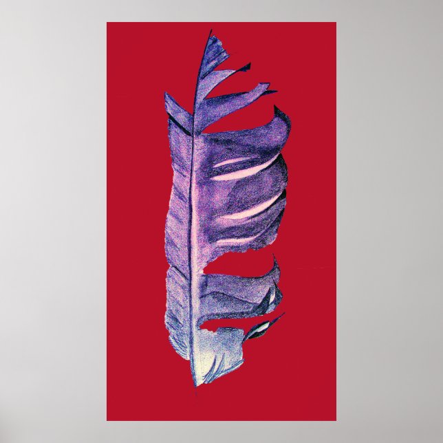 Dibujo de plumas ilustracion original de arte fino (Frente)