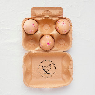 Dibujo de pollo ruso personalizado   Sello de huev