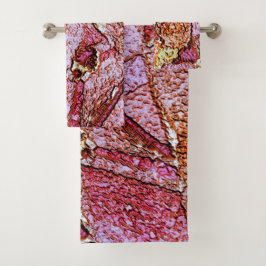 Dibujo de roca volcánica pintado de lila rosa