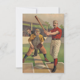 Dibujo de tarjeta de béisbol deportivo vintage