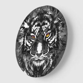 Dibujo de tigre colorido - Reloj de tigre de arte 