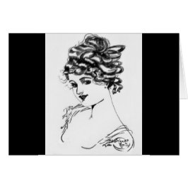 Dibujo de tinta Art Nouveau de 1917