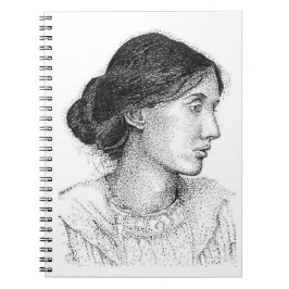 Dibujo de tinta de Virginia Woolf ... CUADERNO DE 