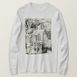 Dibujo de tinta "Modern Warfare": camiseta básica