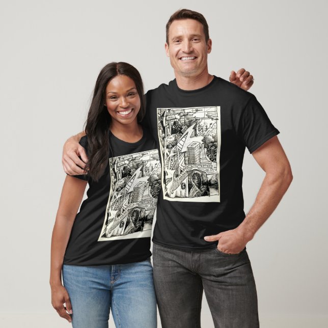 Dibujo de tinta "Modern Warfare": camiseta básica (Unisexo)