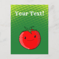 Dibujo de tomate Personalizado con tarjeta postal 