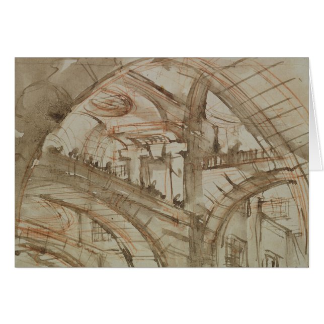 Dibujo de una prisión imaginaria (Anverso (Horizontal))