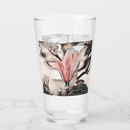 Dibujo de una rama de magnolia rosa