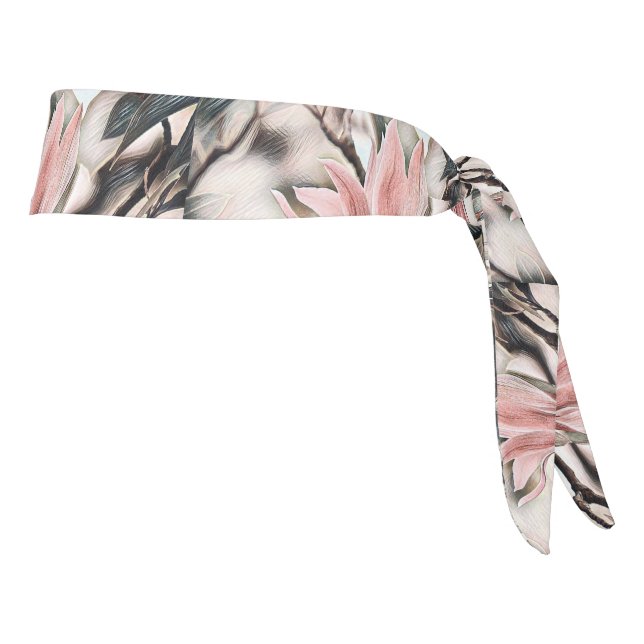 Dibujo de una rama de magnolia rosa (Girar 90)