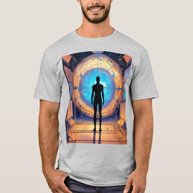 Dibujo de una silueta corporal con camisetas (Anverso)