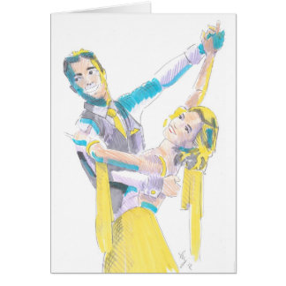 Dibujo de vals de los bailarines del salón de
