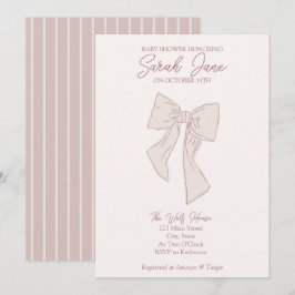 dibujo del arco rosa claro invitación a la ducha d