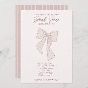 dibujo del arco rosa claro invitación a la ducha d